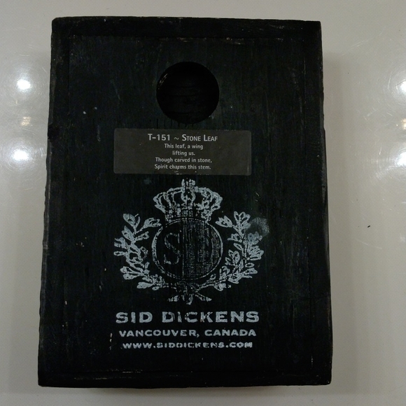 Sid Dickens T-151 "Stone Leaf" Memory Block wall tile *Rare & Retired* - Picture 2 of 2